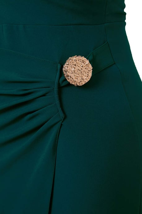 Trendyol Curve Damen Grün Einfarbig Midi Ärmellos Bodycon Große Größen Kleid - Image 4