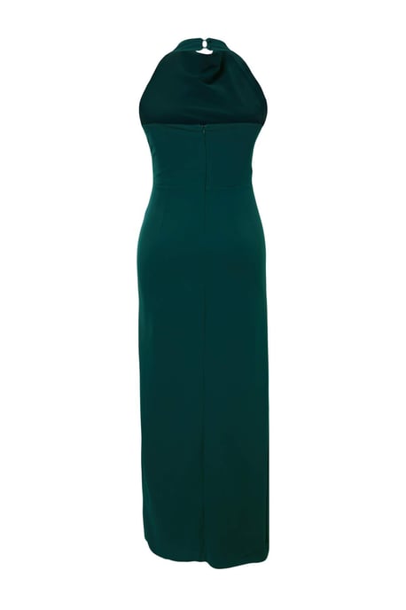Trendyol Curve Damen Grün Einfarbig Midi Ärmellos Bodycon Große Größen Kleid - Image 5