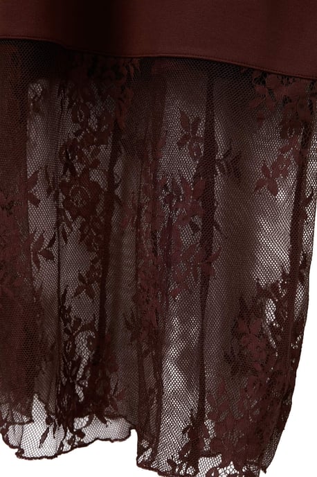 Trendyol Curve Damen Braun Einfarbig Midi Kurz Gerade Große Größen Kleid - Image 4
