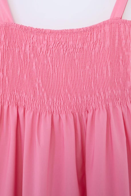 Trendyol Curve Damen Rosa Einfarbig Midi Ärmellos Abend / Alltag Skater Große Größen Kleid - Image 5