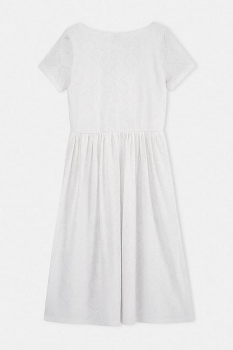 Trendyol Curve Damen Weiß Einfarbig Midi Kurz A-Linie Große Größen Kleid - Image 4