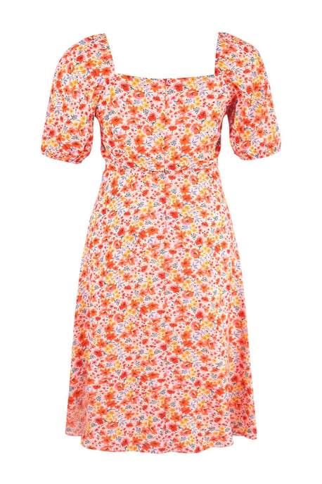Trendyol Curve Damen Rosa Gepunktet Midi Kurz Casual A-Linie Große Größen Kleid - Image 2