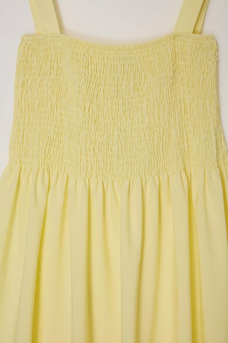 Trendyol Curve Damen Gelb Einfarbig Midi Ärmellos Abend / Alltag Skater Große Größen Kleid - Image 5