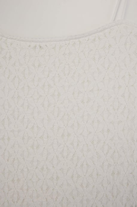 Trendyol Curve Damen Weiß Einfarbig Midi Ärmellos Casual Bodycon Große Größen Kleid - Image 5