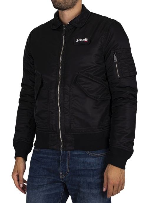 Schott Abnehmbare Bomberjacke, Schwarz - Image 2