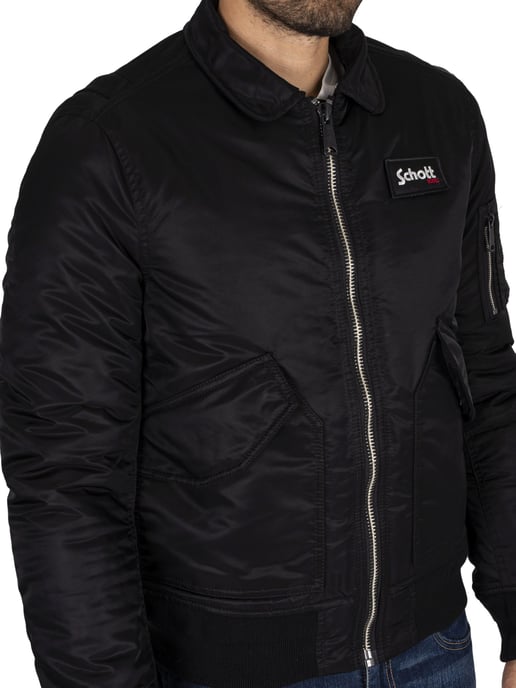 Schott Abnehmbare Bomberjacke, Schwarz - Image 5