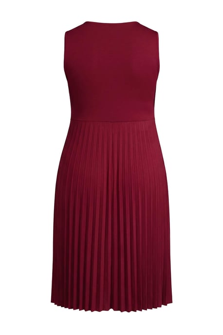 Trendyol Curve Damen Bordeaux Einfarbig Midi Ärmellos Casual A-Linie Große Größen Kleid - Image 4