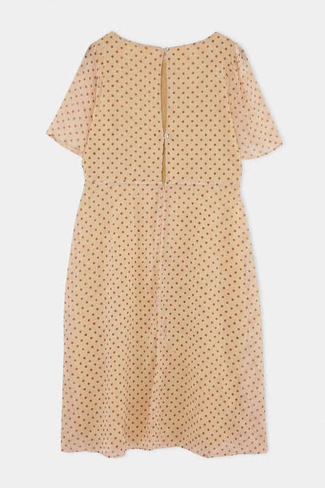 Trendyol Curve Damen Ecru Animal-Print Midi Kurz Casual A-Linie Große Größen Kleid - Image 5