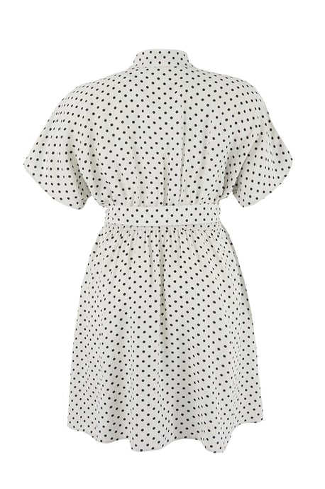 Trendyol Curve Damen Ecru Gepunktet Midi Kurz Casual Skater Große Größen Kleid - Image 5