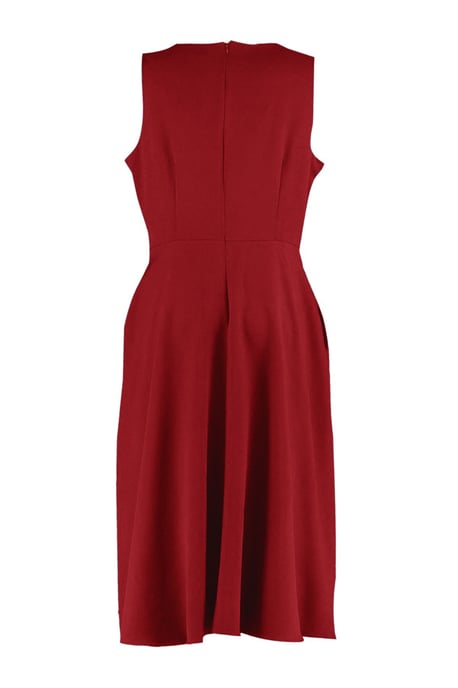 Trendyol Curve Damen Bordeaux Einfarbig Midi Ärmellos Abend / Alltag A-Linie Große Größen Kleid - Image 5