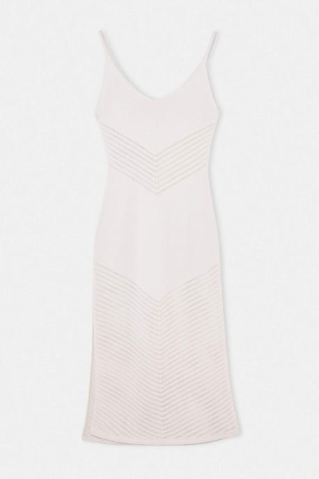 Trendyol Curve Damen Ecru Lochmuster Midi Ärmellos Strandmode A-Linie Große Größen Kleid - Image 4