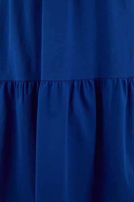 Trendyol Curve Damen Dunkelblau Einfarbig Midi Kurz Casual A-Linie Große Größen Kleid - Image 3