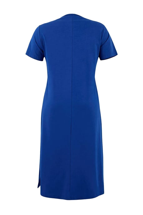 Trendyol Curve Damen Dunkelblau Einfarbig Midi Kurz Casual Gerade Große Größen Kleid - Image 4
