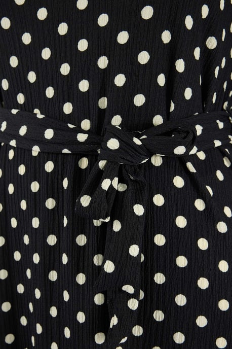 Trendyol Curve Damen Mehrfarbig Geometrisches Muster Midi Ärmellos Casual A-Linie Große Größen Kleid - Image 3