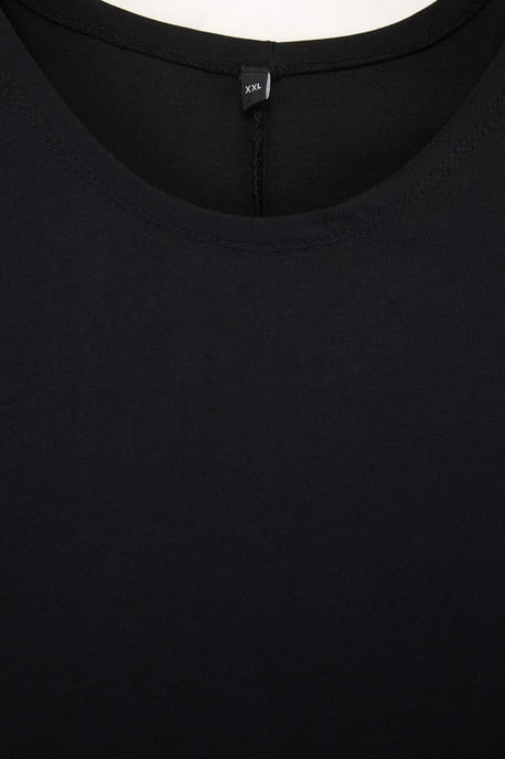 Trendyol Curve Damen Schwarz Einfarbig Midi Ärmellos Casual A-Linie Große Größen Kleid - Image 4