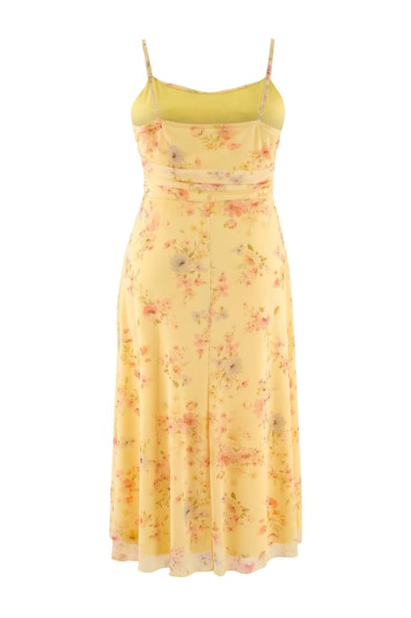 Trendyol Curve Damen Mehrfarbig Geblümt Midi Ärmellos Bodycon Große Größen Kleid - Image 5