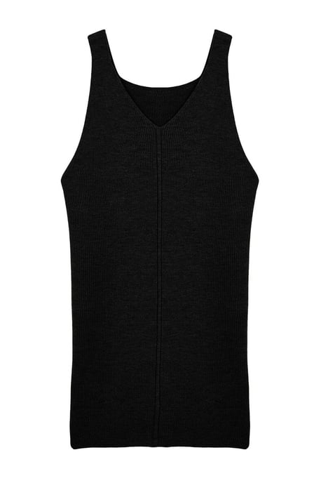 Trendyol Curve Damen Schwarz Einfarbig Midi Ärmellos Casual Gerade Große Größen Kleid - Image 5