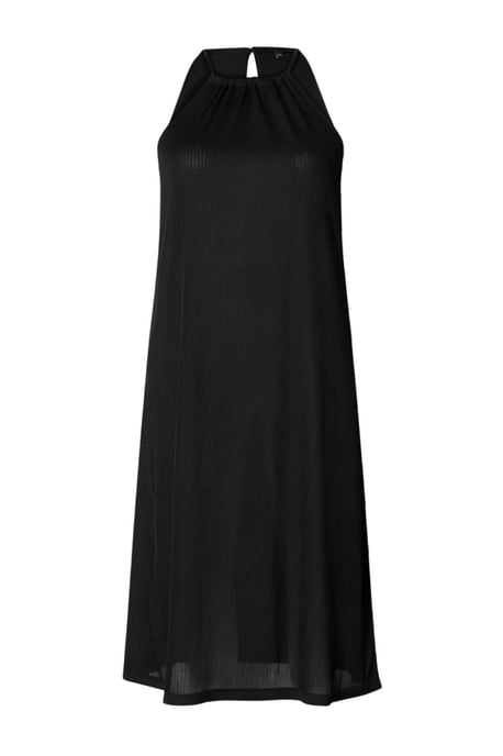 Trendyol Curve Damen Schwarz Einfarbig Midi Ärmellos Casual Gerade Große Größen Kleid - Image 3