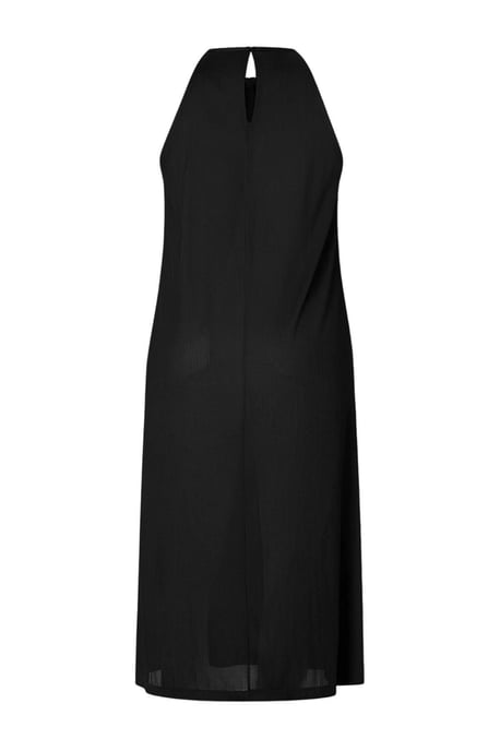 Trendyol Curve Damen Schwarz Einfarbig Midi Ärmellos Casual Gerade Große Größen Kleid - Image 5