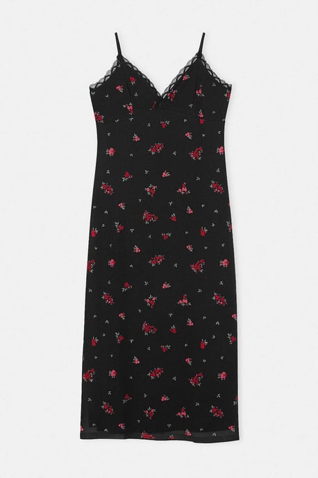 Trendyol Curve Damen Mehrfarbig Geblümt Midi Ärmellos Casual Bodycon Große Größen Kleid - Image 4