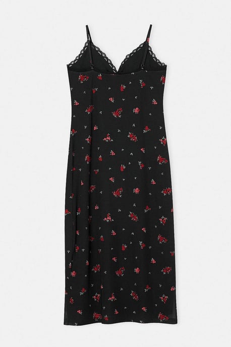 Trendyol Curve Damen Mehrfarbig Geblümt Midi Ärmellos Casual Bodycon Große Größen Kleid - Image 5