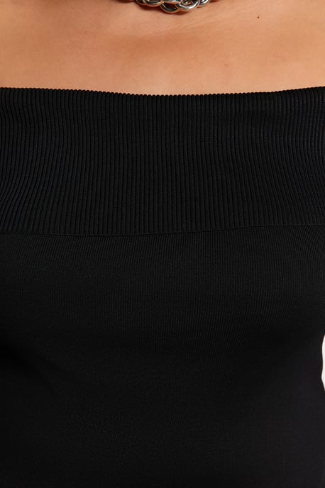 Trendyol Curve Damen Schwarz Einfarbig Midi Lang Abend / Alltag Bodycon Große Größen Kleid - Image 3