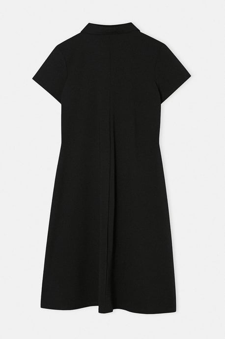 Trendyol Curve Damen Schwarz Einfarbig Midi Kurz Casual A-Linie Große Größen Kleid - Image 5