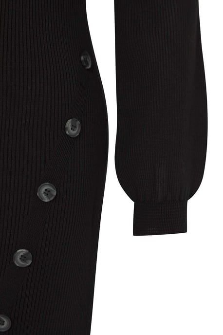 Trendyol Curve Damen Schwarz Einfarbig Midi Lang Casual Bodycon Große Größen Kleid - Image 5