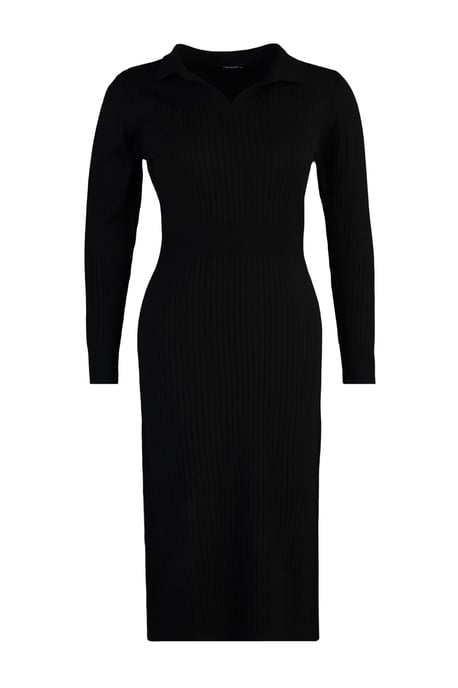 Trendyol Curve Damen Einfarbig Midi Lang Casual Bodycon Große Größen Kleid - Image 5