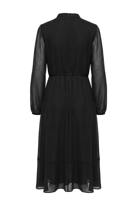 Trendyol Curve Damen Schwarz Einfarbig Midi Lang A-Linie Große Größen Kleid - Image 5