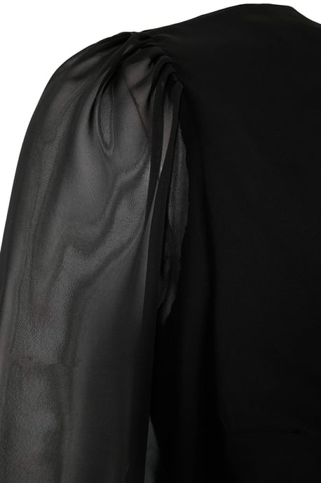 Trendyol Curve Damen Schwarz Einfarbig Midi Kurz Abend / Alltag Skater Große Größen Kleid - Image 4