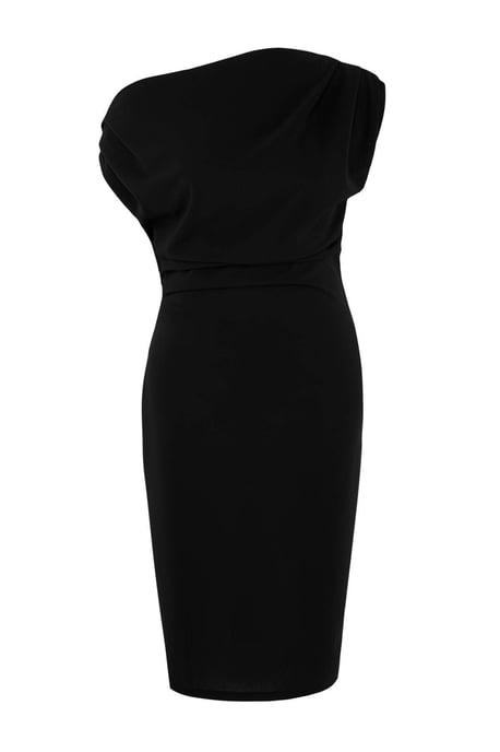 Trendyol Curve Damen Schwarz Einfarbig Midi Ärmellos Casual Bodycon Große Größen Kleid - Image 3