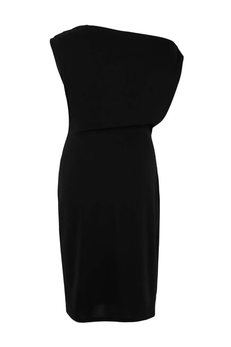 Trendyol Curve Damen Schwarz Einfarbig Midi Ärmellos Casual Bodycon Große Größen Kleid - Image 4