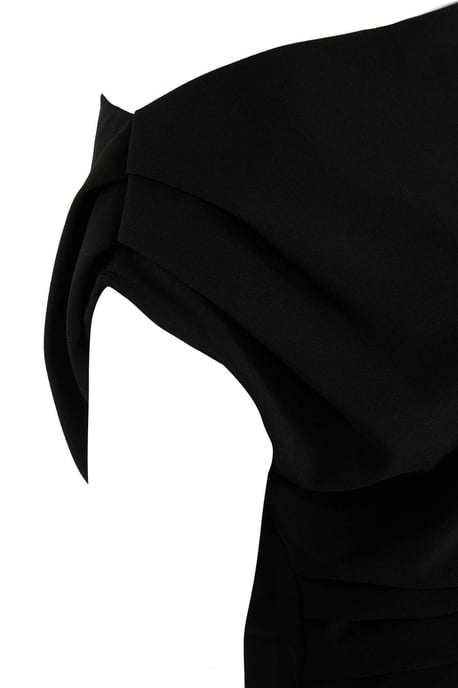 Trendyol Curve Damen Schwarz Einfarbig Midi Ärmellos Casual Bodycon Große Größen Kleid - Image 5