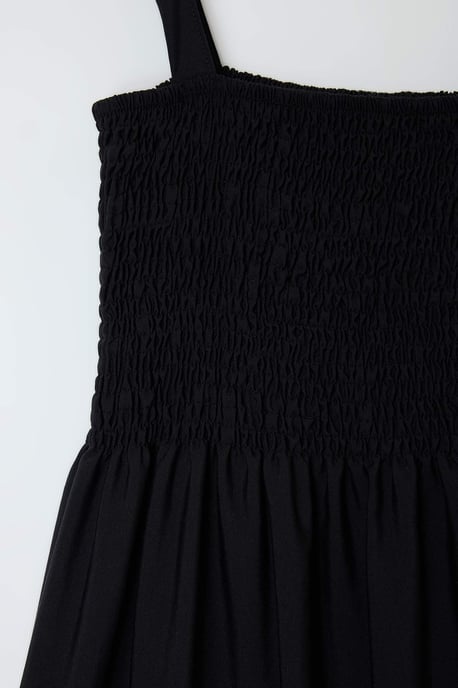 Trendyol Curve Damen Schwarz Einfarbig Midi Ärmellos Abend / Alltag Skater Große Größen Kleid - Image 3