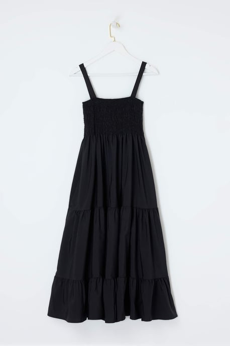 Trendyol Curve Damen Schwarz Einfarbig Midi Ärmellos Abend / Alltag Skater Große Größen Kleid - Image 4