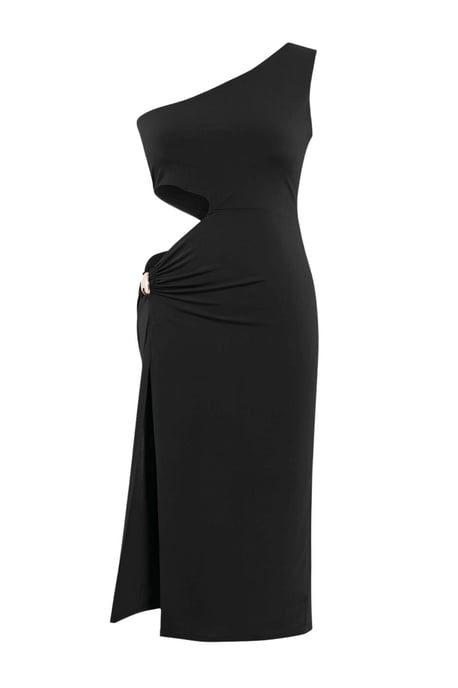 Trendyol Curve Damen Schwarz Einfarbig Midi Ärmellos Bodycon Große Größen Kleid - Image 5