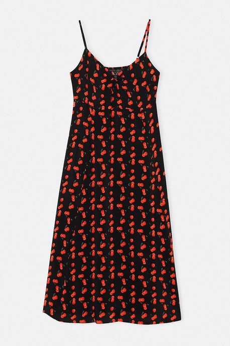 Trendyol Curve Damen Schwarz Geometrisches Muster Midi Kurz A-Linie Große Größen Kleid - Image 4