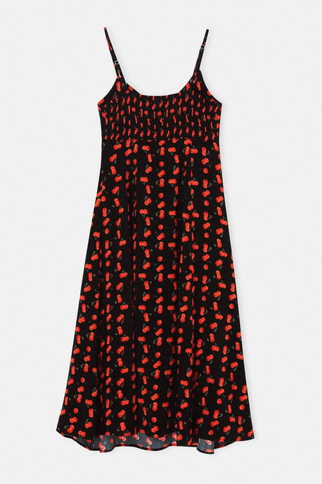 Trendyol Curve Damen Schwarz Geometrisches Muster Midi Kurz A-Linie Große Größen Kleid - Image 5