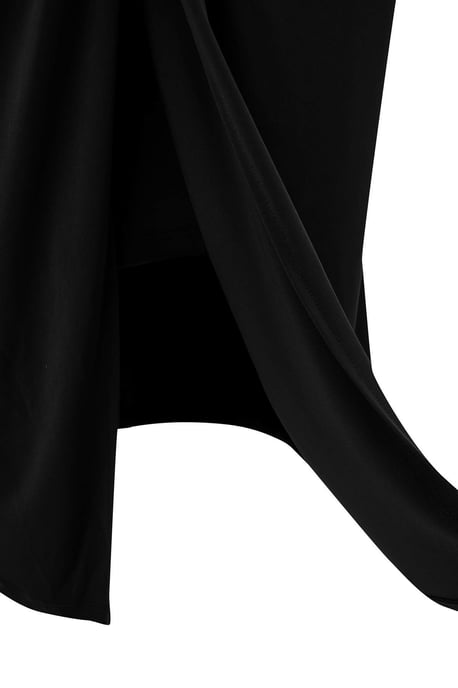 Trendyol Curve Damen Schwarz Einfarbig Midi Kurz Casual Gerade Große Größen Kleid - Image 5