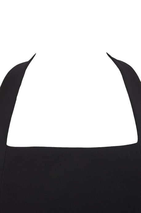 Trendyol Curve Damen Schwarz Einfarbig Midi Ärmellos Party Skater Große Größen Kleid - Image 5