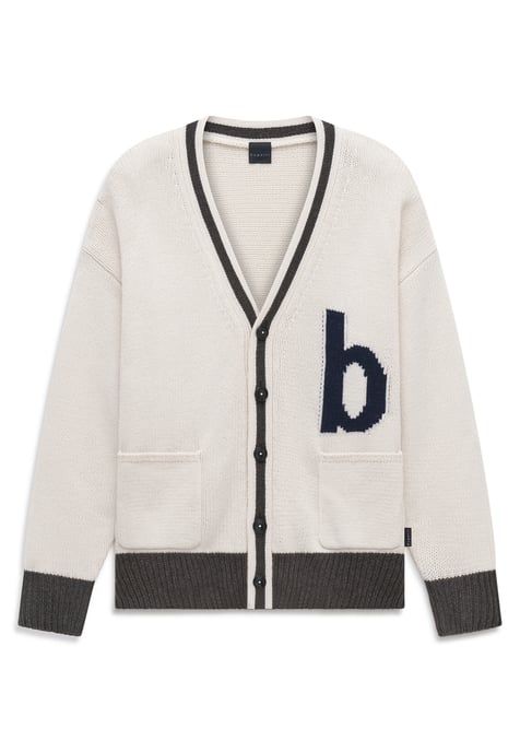 Bugatti Herren Strickjacke Wollmix V-Ausschnitt Logo - Image 4