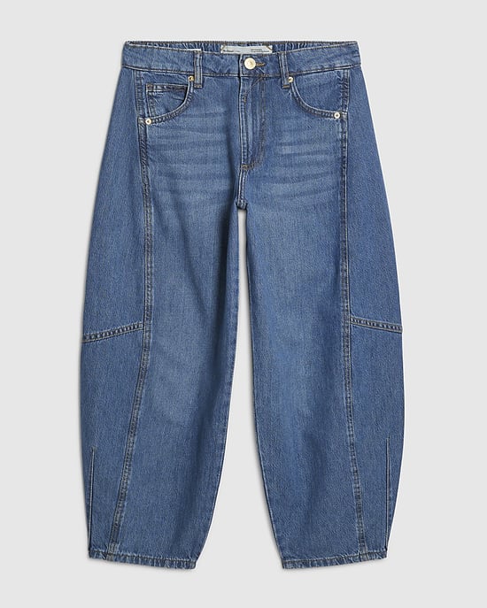 River Island Damen Petite Barrel-Leg-Jeans Blau Soft - Image 3