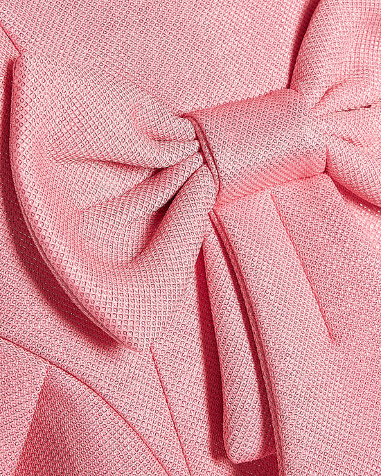 River Island Mini Skaterkleid für Mädchen Rosa Glitzer-Schleife - Image 2
