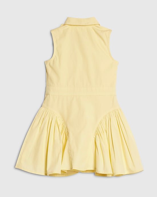 River Island Mädchen Mini-Hemdkleid Gelb mit 3D-Blume Ärmellos - Image 2