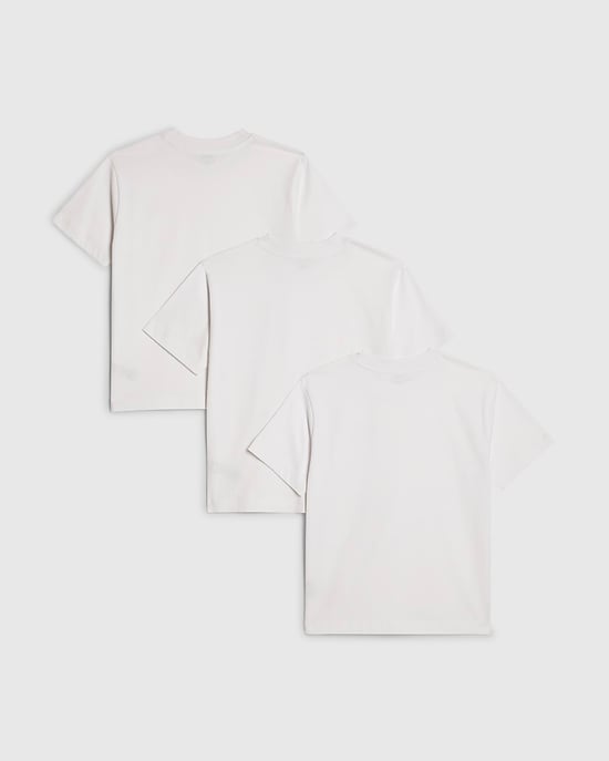 River Island Jungen-T-Shirts Weiß RR 3er-Pack Rundhalsausschnitt - Image 4
