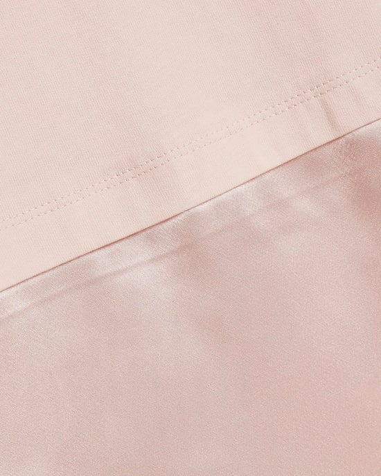 River Island Damen-T-Shirt Rosa aus Baumwolle mit Spitzenbesatz und asymmetrischem Saum - Image 5