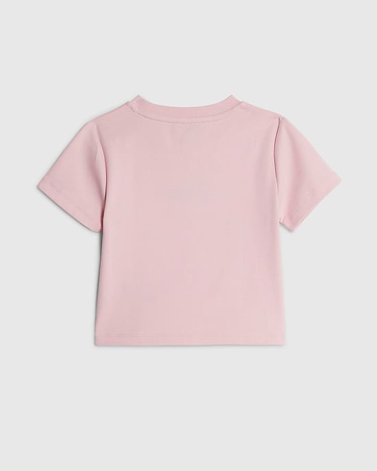 River Island Mädchen-T-Shirt Rosa L'amour Rosette Rundhalsausschnitt - Image 4