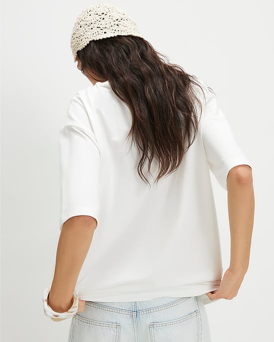 River Island Damen-T-Shirt Weiß Baumwolle Cannes Grafik - Image 3