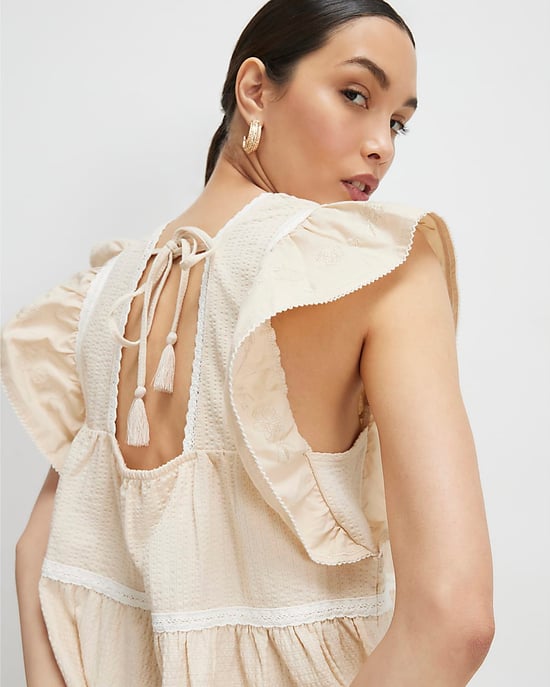River Island Damenbluse Beige mit Stickerei und V-Ausschnitt - Image 3
